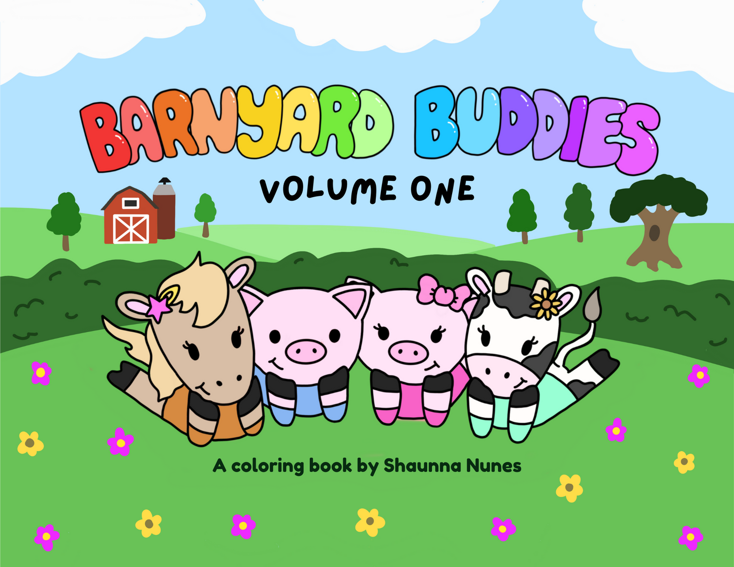 Barnyard Buddies Volume One Coloring Book with Page Protector